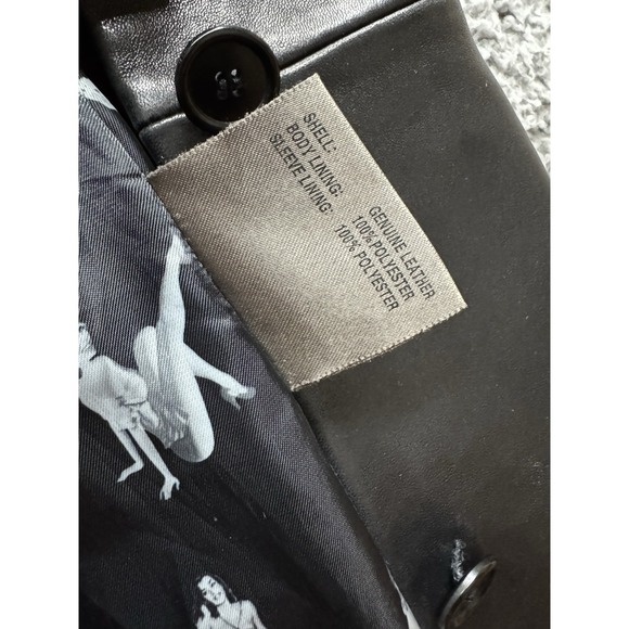 Miss Top Gun All Leather Long Coat Size M - Picture 7 of 15